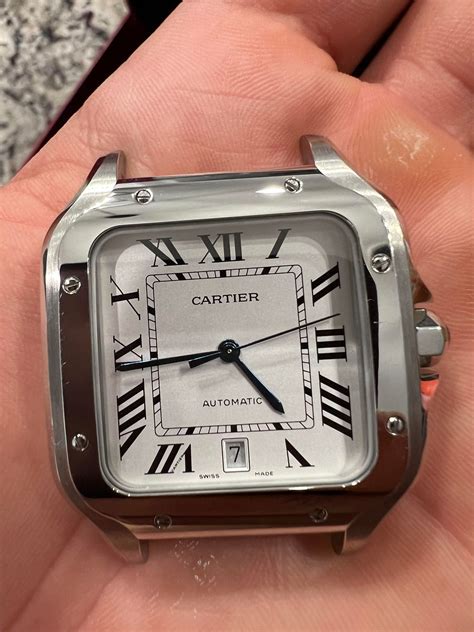 fake cartier santos watch vs real|cartier watch vs replica watch.